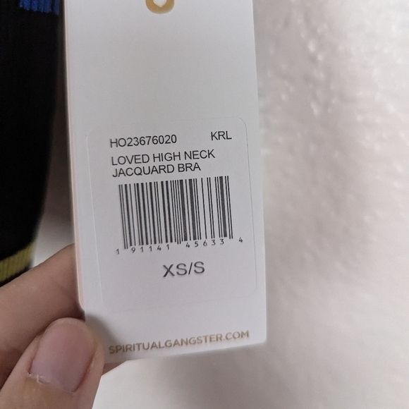 NWT Spiritual Gangster loved jacquard high neck sports bra - Picture 2 of 3